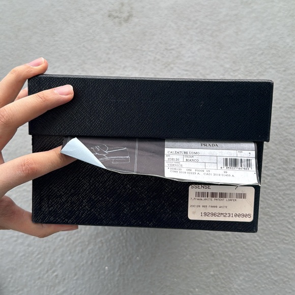 Prada White Patent Loafers - Picture 5 of 6